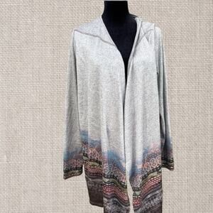 Live and Let Live, open front long sleeve cardigan women's size XL